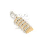 Diamond Fancy Pendant 0.90 ct. Yellow and White Gold