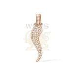 Diamond Italian Horn 1.93 ct. 14k Rose Gold