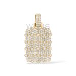 Rectangular Diamond Pendant 1.95 ct. 10k Yellow Gold