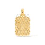 Rectangular Diamond Pendant 1.95 ct. 10k Yellow Gold