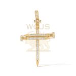 Diamond Stakes Nail Cross 1.13 ct. 14k Yellow Gold