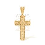 Pave Diamond Cross 1.29 ct. 14k Yellow Gold