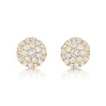 Round Diamond Earrings 0.70 ct. 10k Yellow Gold