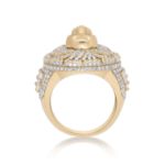 Diamond Lion Head Ring 2.93 ct. 10K Yellow Gold