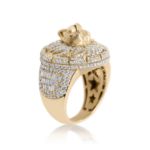 Diamond Lion Head Ring 2.93 ct. 10K Yellow Gold