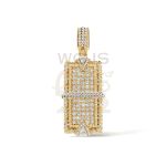 Rectangle Fancy Diamond Pendant 1.39 ct. 10k Yellow Gold