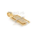 Rectangle Fancy Diamond Pendant 1.39 ct. 10k Yellow Gold