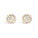 Round Diamond Earrings 0.75 ct. 10k Yellow Gold