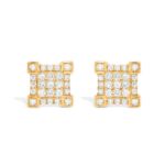 Square Diamond Earrings 0.55 ct. 10k Yellow Gold