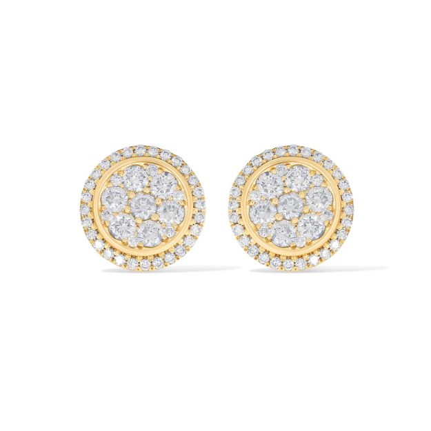 Round Diamond Earrings 1.13 ct. 10k Yellow Gold