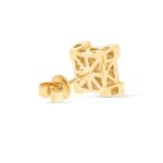 Square Design Diamond Earrings 1.10 ct. 10k Yellow Gold