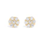 Round Diamond Earrings 0.35 ct. 10k Yellow Gold