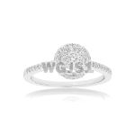 Diamond Engagement Ring  Halo Setting 0.41 ct. 14k White Gold