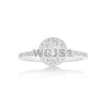 Diamond Engagement Ring  Halo Setting 0.41 ct. 14k White Gold