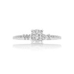 Diamond Engagement Ring Round 0.22 ct. 14k White Gold