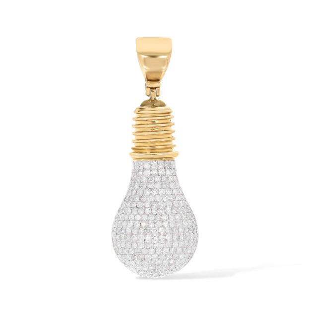 Diamond Light Bulb Pendant 0.60 ct. 10k Yellow Gold