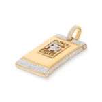 Diamond RR Square Pendant 0.49 ct. 10k Yellow Gold