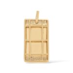 Diamond RR Square Pendant 0.49 ct. 10k Yellow Gold