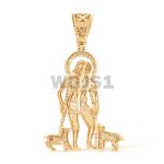 Saint Lazarus Diamond Pendant 0.61 ct. 10k Yellow Gold