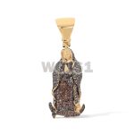 Praying Mary Colored Diamond Pendant 0.80 ct. 10k Yellow Gold