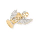 Hour Glass with Wings Diamond Pendant 0.41 ct. 10k Yellow Gold