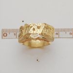 Script Heart Gold Name Ring