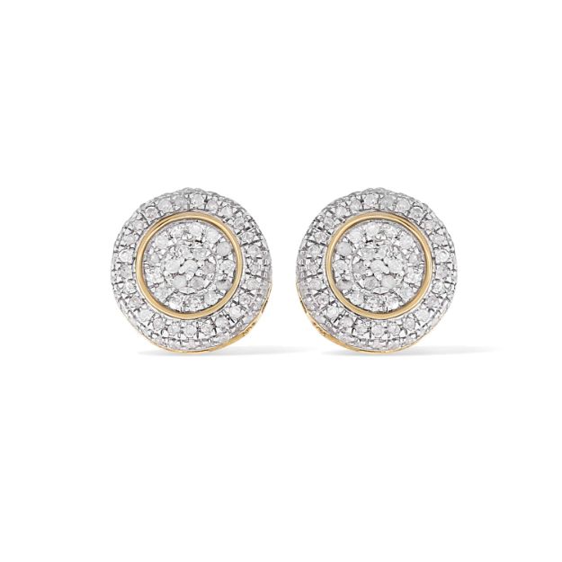 Round Diamond Earrings 0.28 ct. 10k Yellow Gold