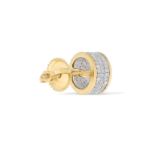 Diamond Earrings Round Solid Border 0.40 ct. 10k Yellow Gold