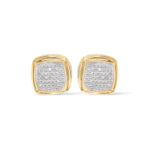 Squared Diamond Earrings 0.22 ct. 10k Yellow Gold