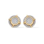 Round Design Diamond Earrings 0.14 ct. 10k Yellow Gold