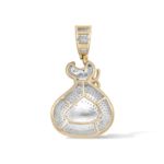 Diamond Money Bag Pendant  0.77 ct.  10K Yellow Gold