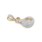 Diamond Money Bag Pendant  0.77 ct.  10K Yellow Gold