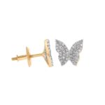 Butterfly Diamond Earrings 0.15 ct. 10k Yellow Gold