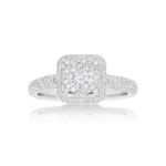 Diamond Engagement Ring 0.93 ct. 14k White Gold