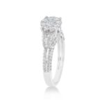 Fancy Diamond Engagement Ring 1.12 ct. 14k White Gold