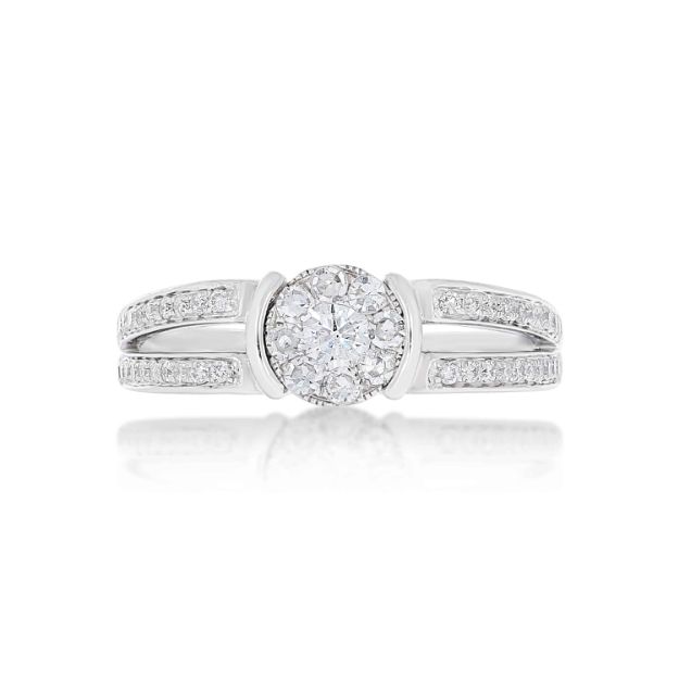 Diamond Engagement Ring 0.57 ct. 14k White Gold