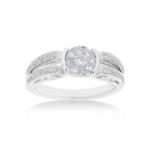 Diamond Engagement Ring 0.57 ct. 14k White Gold