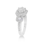 Fancy Hexagon Diamond Engagement Ring 1.13 ct. 14k White Gold