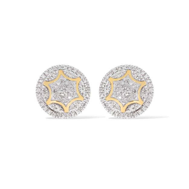 Round Design Diamond Earrings 0.30 ct. 10k Yellow Gold