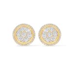 Diamond Circle Earrings 1.50 ct. 14k Yellow Gold