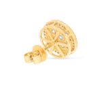 Diamond Circle Earrings 1.50 ct. 14k Yellow Gold