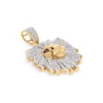 Diamond Loin head Pendant --  0.70 ct.  10K Yellow Gold