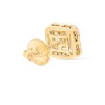 Fancy Square Baguette Diamond Earrings 0.46 ct. 14k Yellow Gold