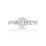 Diamond Engagement Ring Fancy 0.45 ct. 14k White Gold