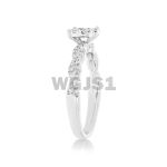 Diamond Engagement Ring Fancy 0.45 ct. 14k White Gold