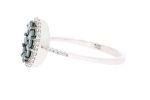 Ladies ring .65CT Blue Diamond 10K White gold