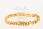 Yellow gold Tennis bracelet 3.25ct  14k