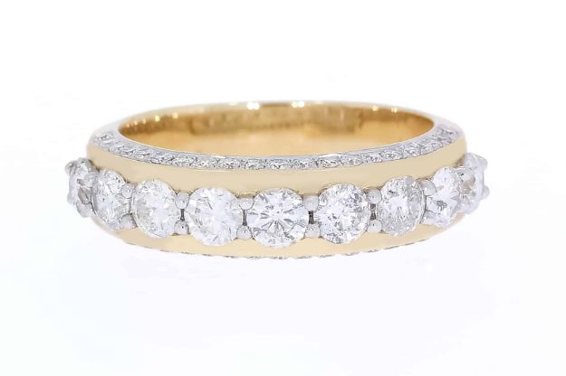 14K YELLOW GOLD  BAND .80CT DIAMOND