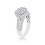 Diamond Engagement Ring Fancy 1.90 ct. 14k White Gold