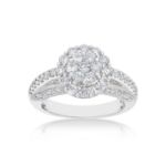 Diamond Engagement Ring Fancy 1.90 ct. 14k White Gold